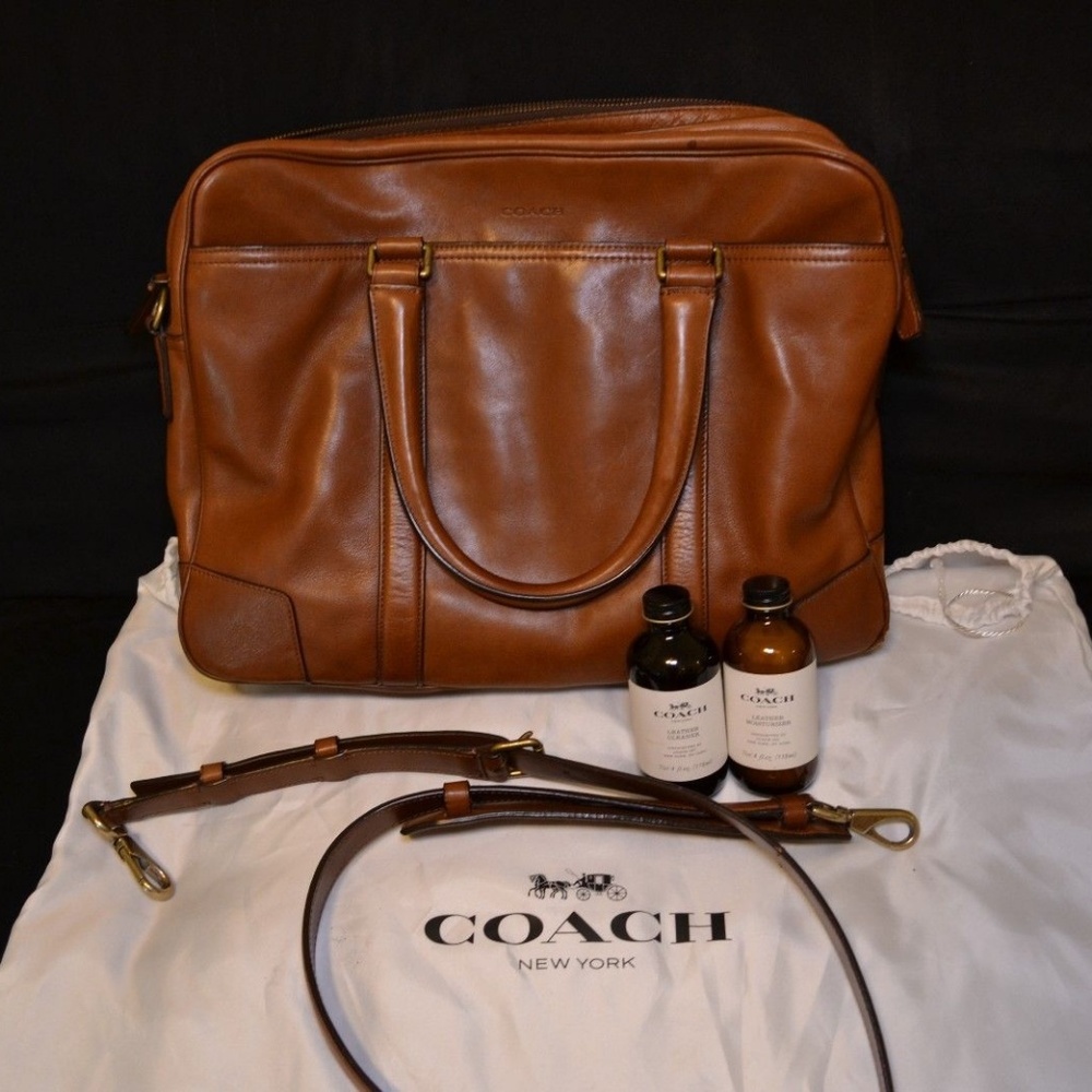 Coach Bleecker Slim Leather Brief